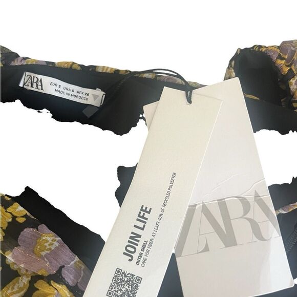 Zara BNWT Floral Dress Size Small Non Smoking - Picture 6 of 15